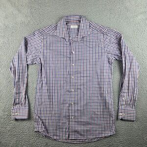 Eton Contemporary Shirt Mens 16.5 42 Blue Check Long Sleeve Preppy Casual